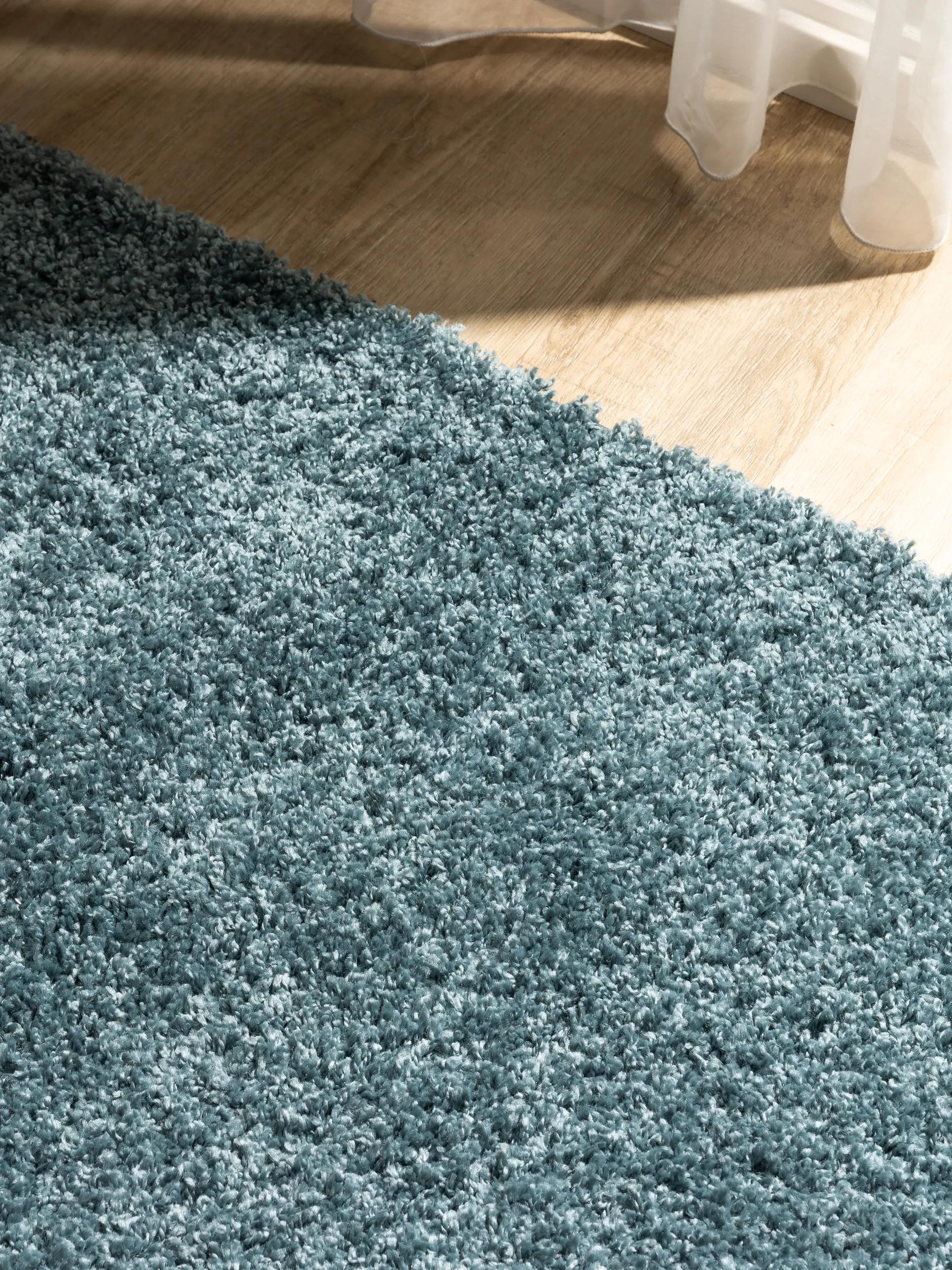 BENUTA - Tapis à poils longs lavable Soho bleu 133x190 cm - 3