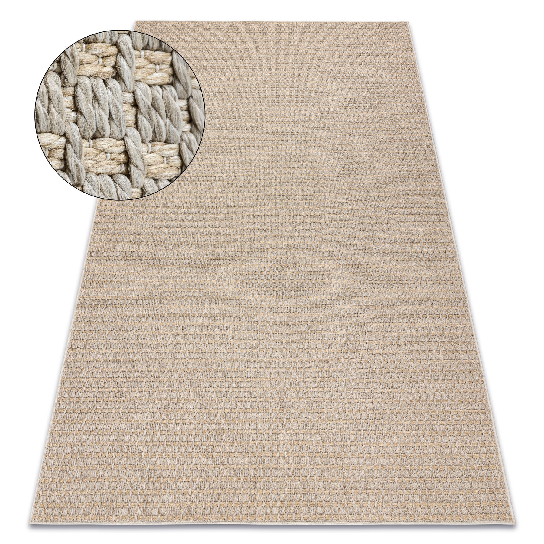 Alfombra origi 3561 beige - hilo de sisal tejido plano 175x270 cm