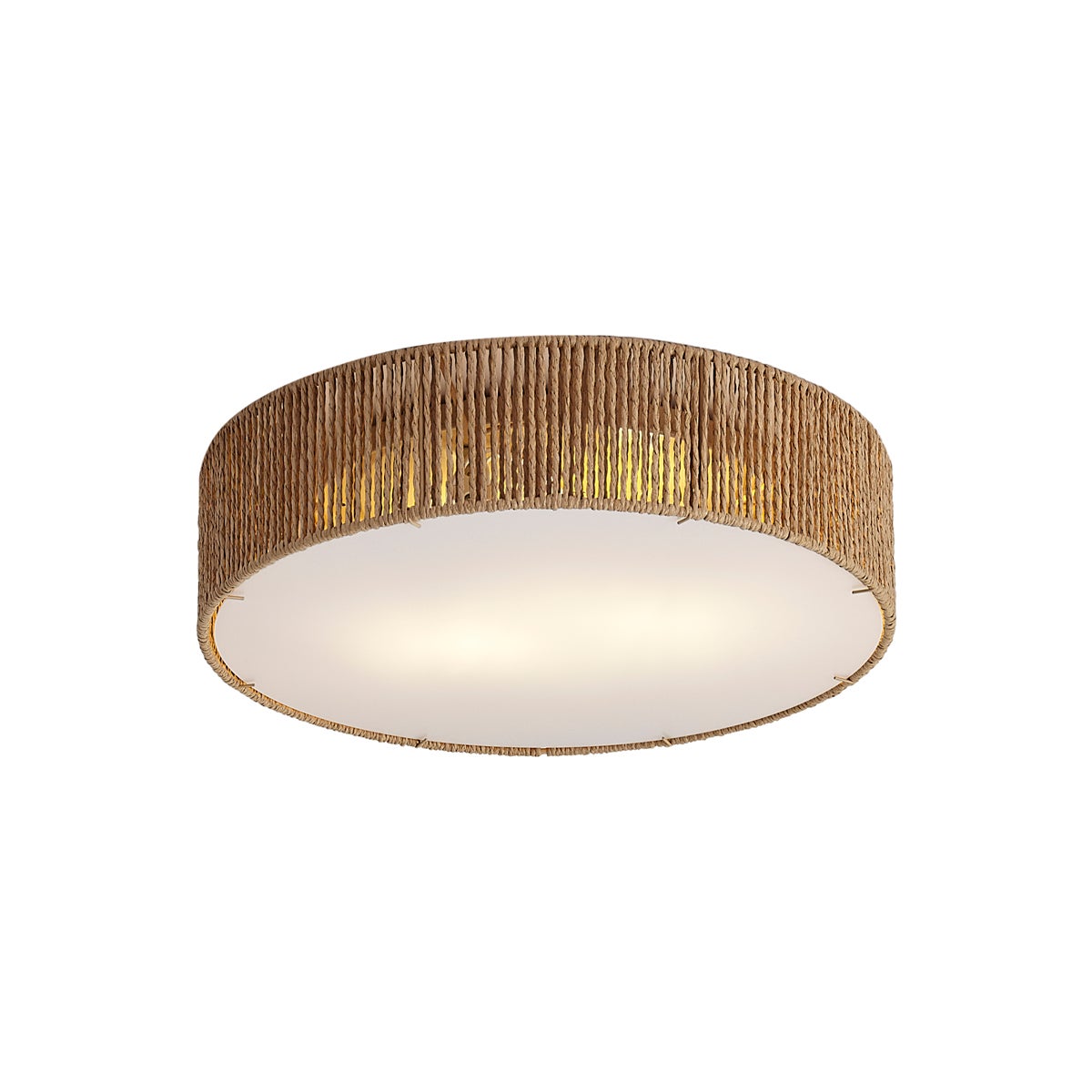 Qazqa japandi plafon - Luz - natur, okrągły, max. 15w, e27, z 2 punktami świetlnymi, 38cm oświetlenie wewnętrzne