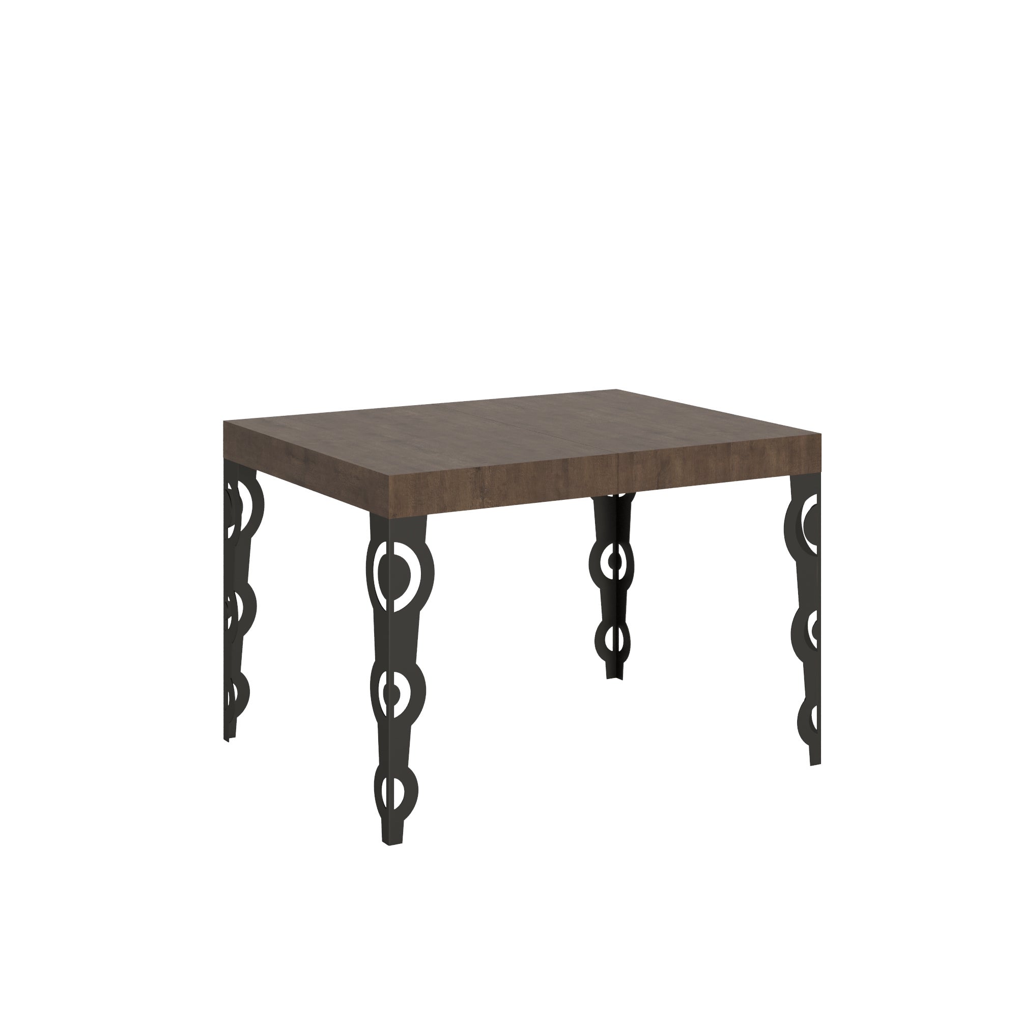 Rozkładany stół Karamay Walnut 70x110/194 cm z antracytową ramą