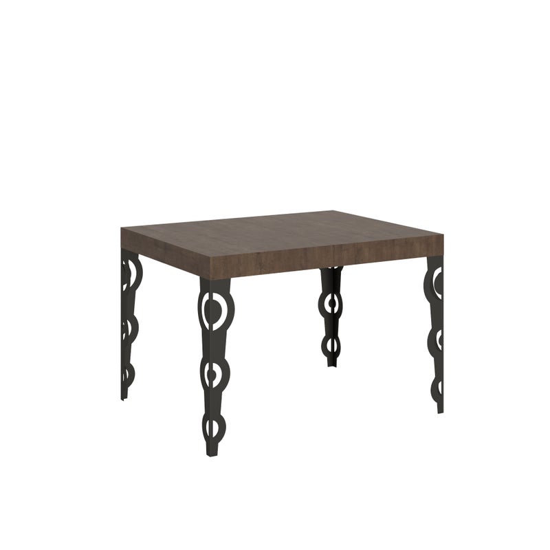 Rozkładany stół Karamay Walnut 70x110/194 cm z antracytową ramą