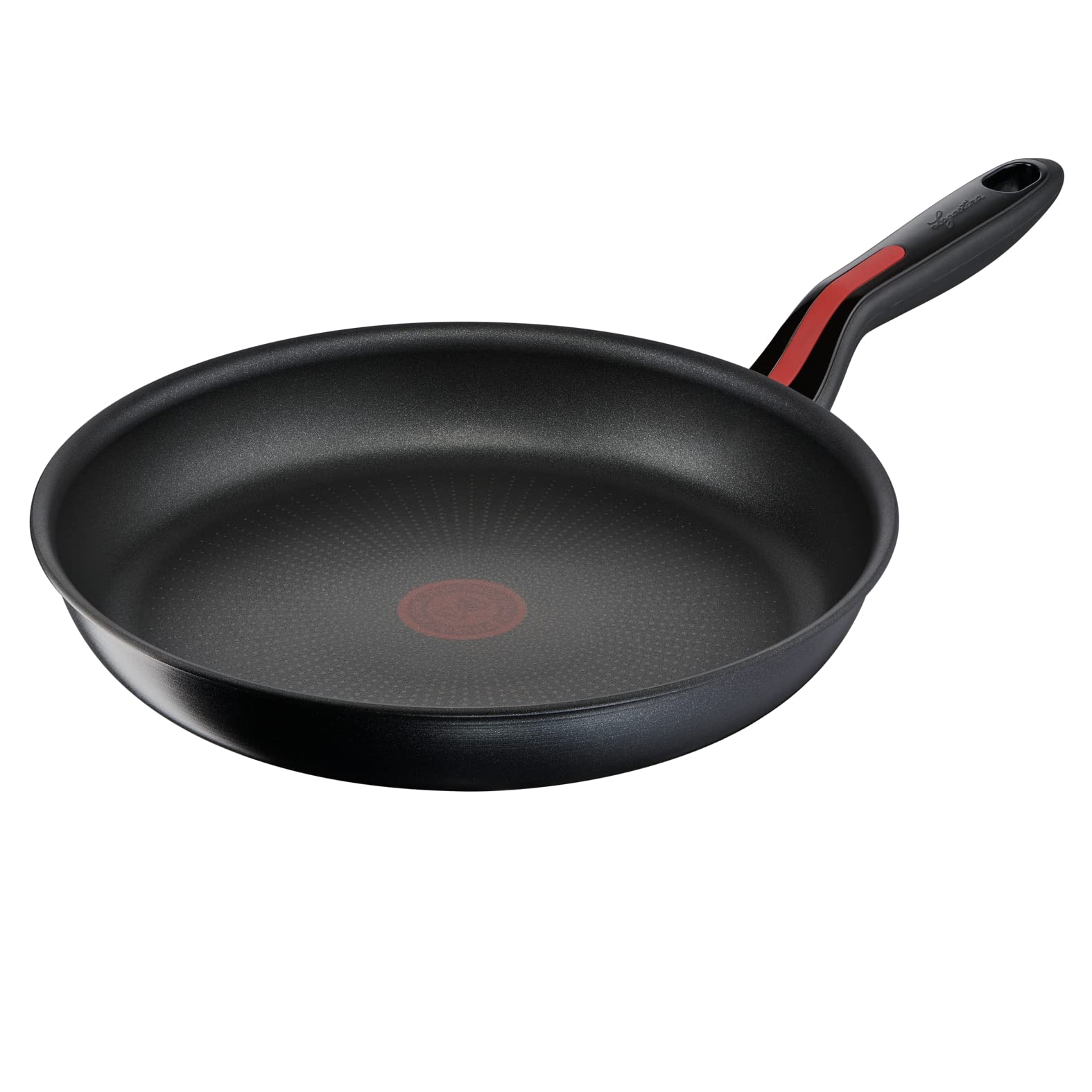 Lagostina Linea Rossa antiaanbakpan 26 cm, inductie, gas en oven, krasbestendig, bodem van roestvrij staal en aluminium, handgreep van antislip siliconen