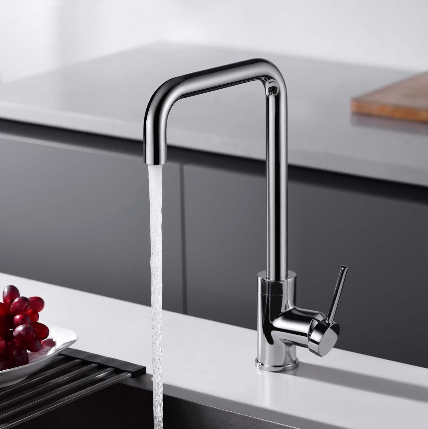 IMEX Grifo de Cocina Alto Grifo Monomando Fregadero Griferia