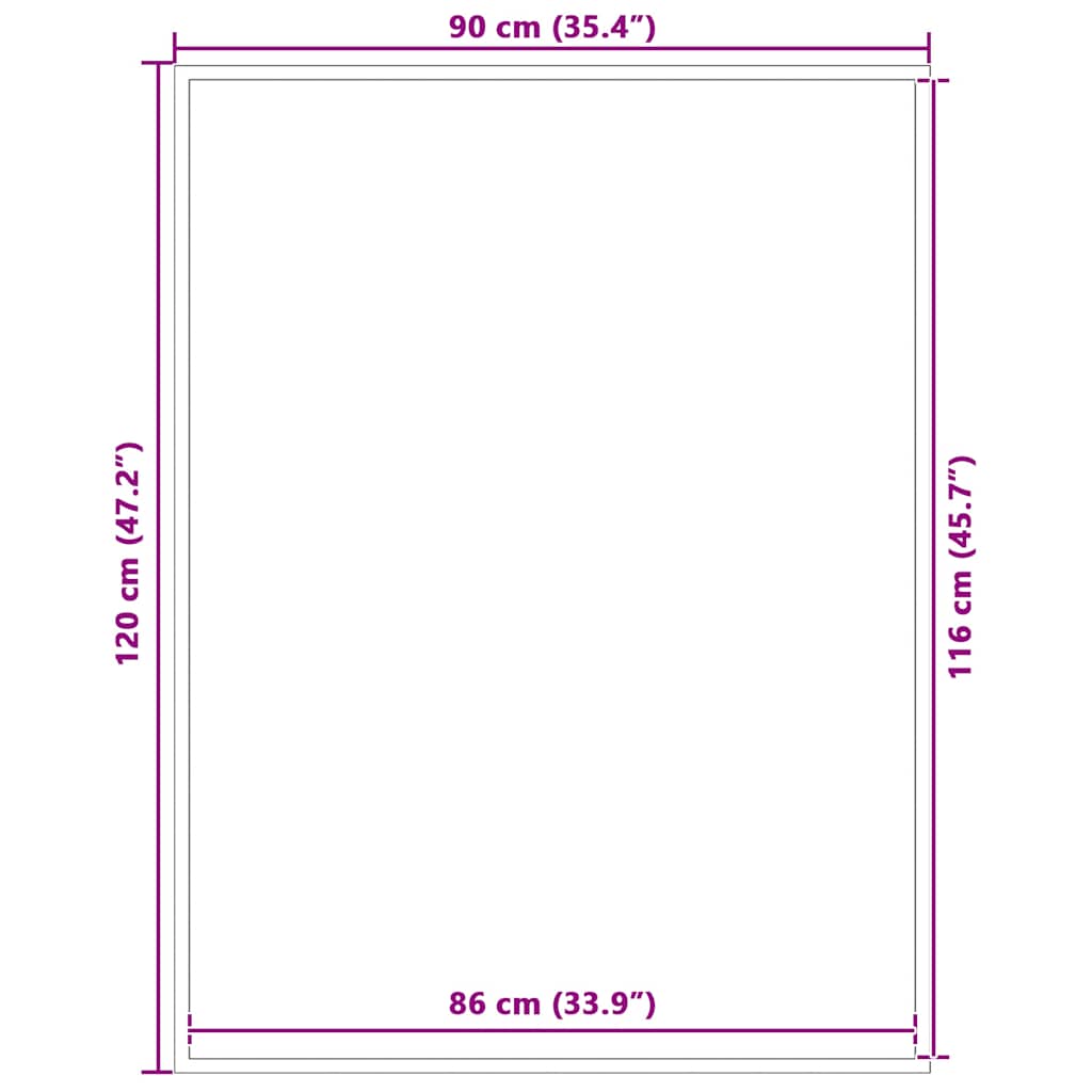 Paillasson gris 90x120 cm vidaXL - 3