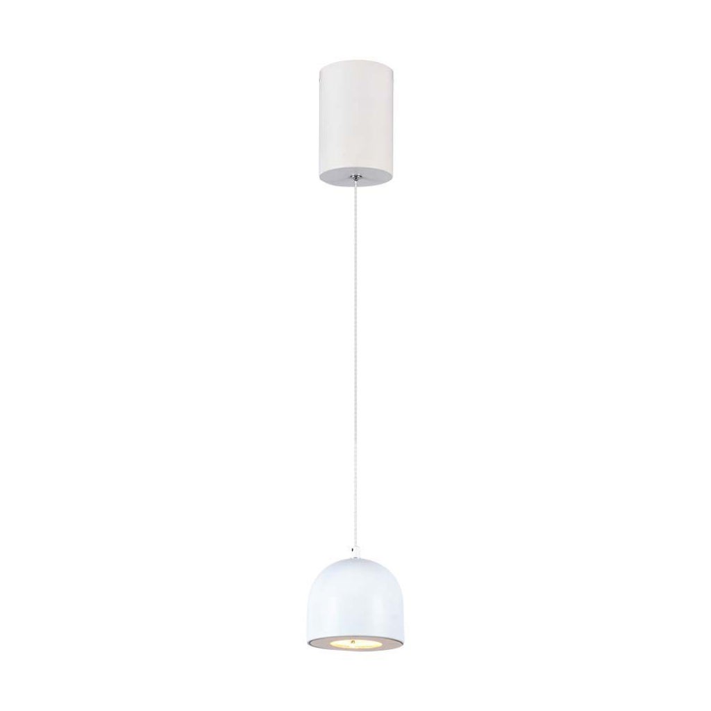 Żyrandol LED cylindryczny metalowy 8,5 W, biały, dotykowy, 10*16 cm, regulowany, 3000 K