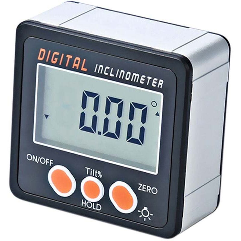 Cyfrowy inklinometr 0-360°, elektroniczny kątomierz, cyfrowa skrzynka kątowa, kątomierz, podstawa magnetyczna