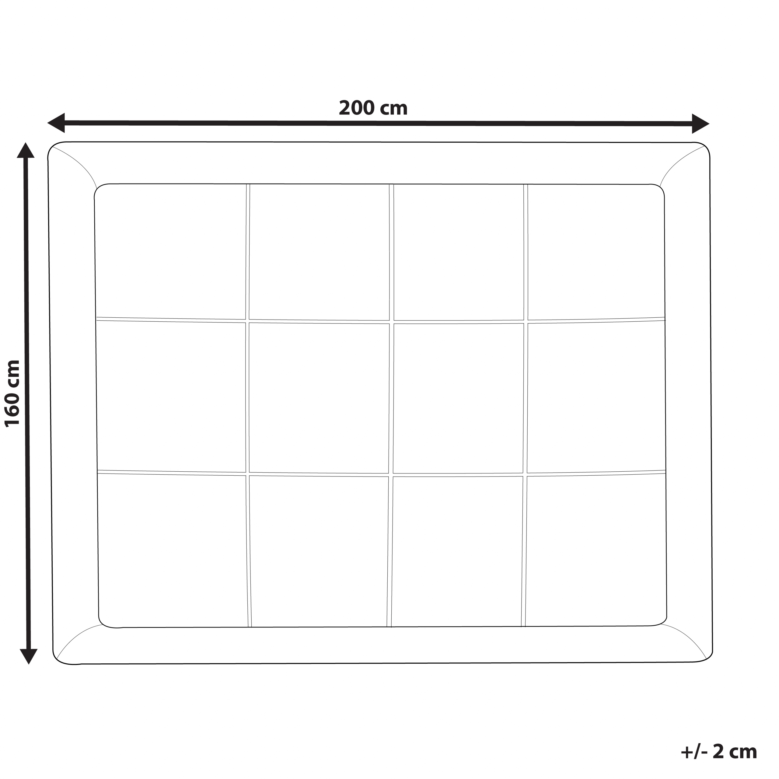Topper per materasso MULHACEN 160 x 200 cm - 3