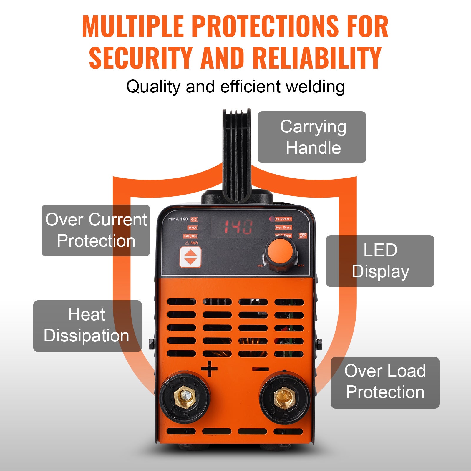 Soudeuse à bâton SucceBuy 220V,TIG Arc/Lift 100A,grand écran LED,VRD antiadhésif,démarrage à chaud,2 en 1 MMA portable pour soudure précise - 8