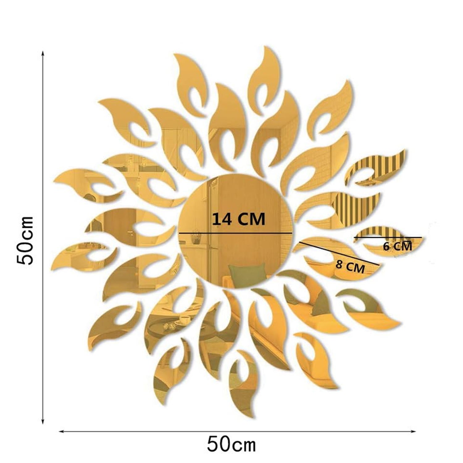 Boji Adesivi Murali Con Girasoli E Farfalle – 27 Pezzi Rimovibili E Impermeabili In PVC Per Decorazione Camere E Soggiorno