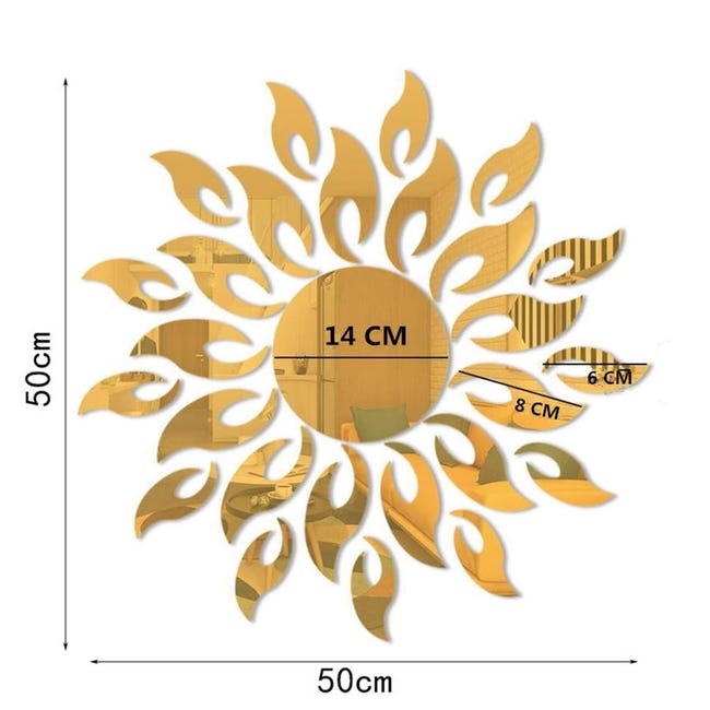Boji Adesivi Murali Con Girasoli E Farfalle – 27 Pezzi Rimovibili E Impermeabili In PVC Per Decorazione Camere E Soggiorno
