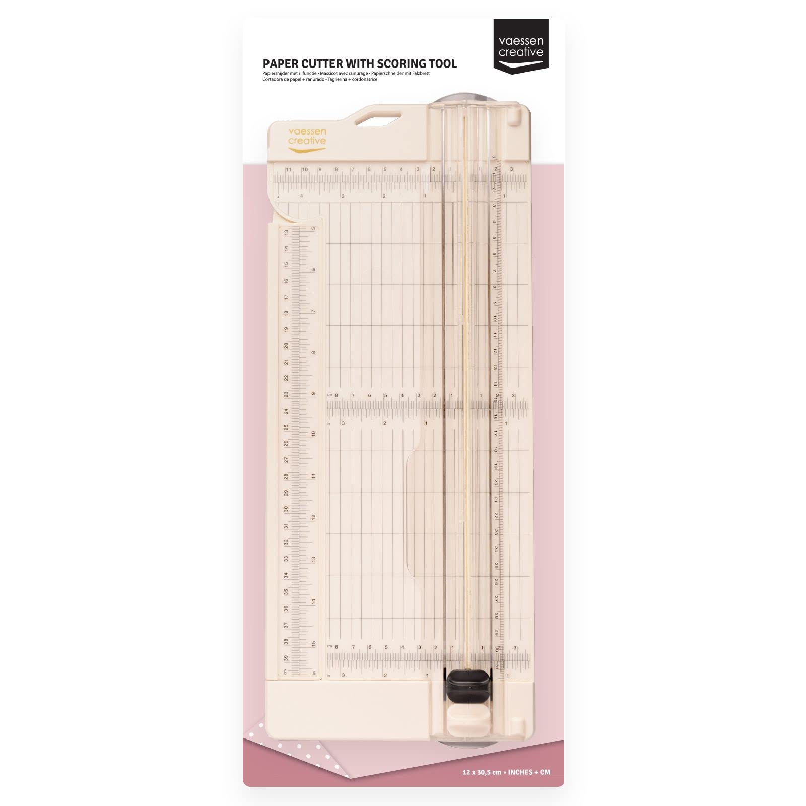 Vaessen Creative Taglierina e Cordonatrice 4,5” per Scrapbooking, Biglietti e Altre Creazioni con la Carta, Bianco, 30.5 x 11.4 x 2 cm - 4