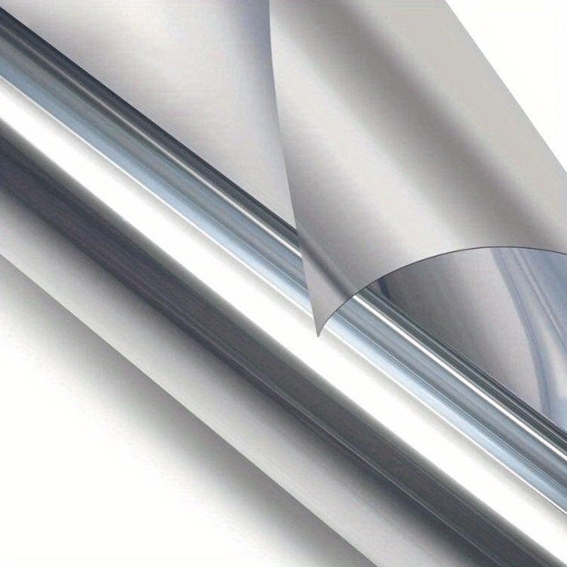 Lot de 2 films isolants de protection solaire pour fenêtre, film de confidentialité anti-ultraviolet, couleur argent, 50 cm x 6 m - 3