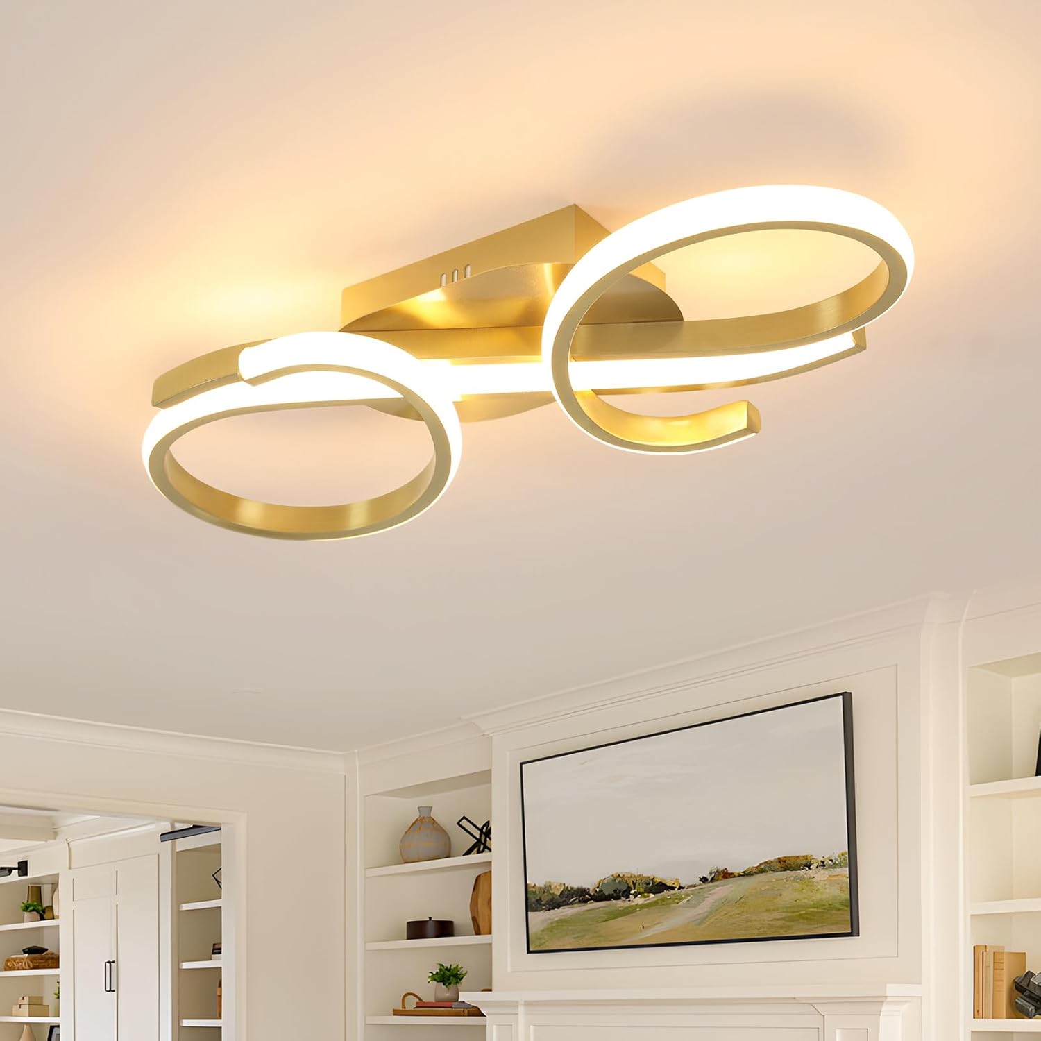 Comely Plafondlamp, led-plafondlamp, plat, keukenlamp, wit