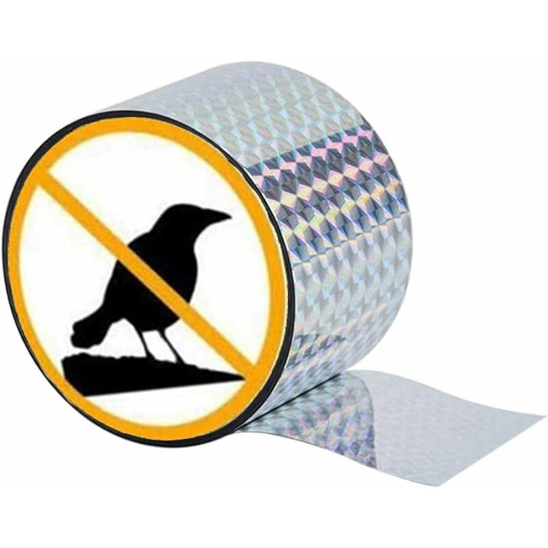 LETTERASHQP Bande réfléchissante anti-oiseaux, bande anti-oiseaux, bande réfléchissante anti-oiseaux, 80 m x 4,8 cm, pour protéger la maison, le