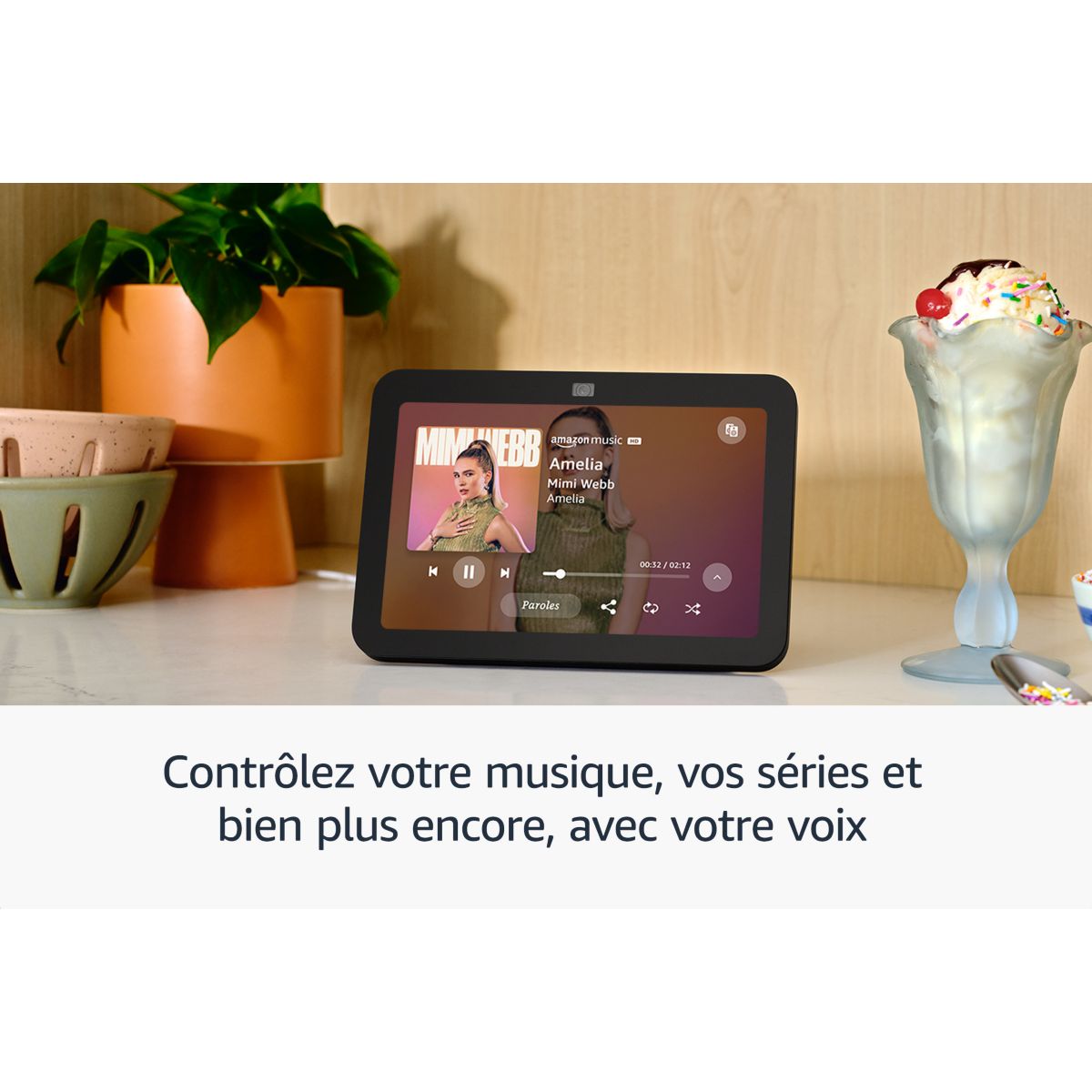 Assistant vocal AMAZON Echo Show 8 Blanc (3e gen.) - 3