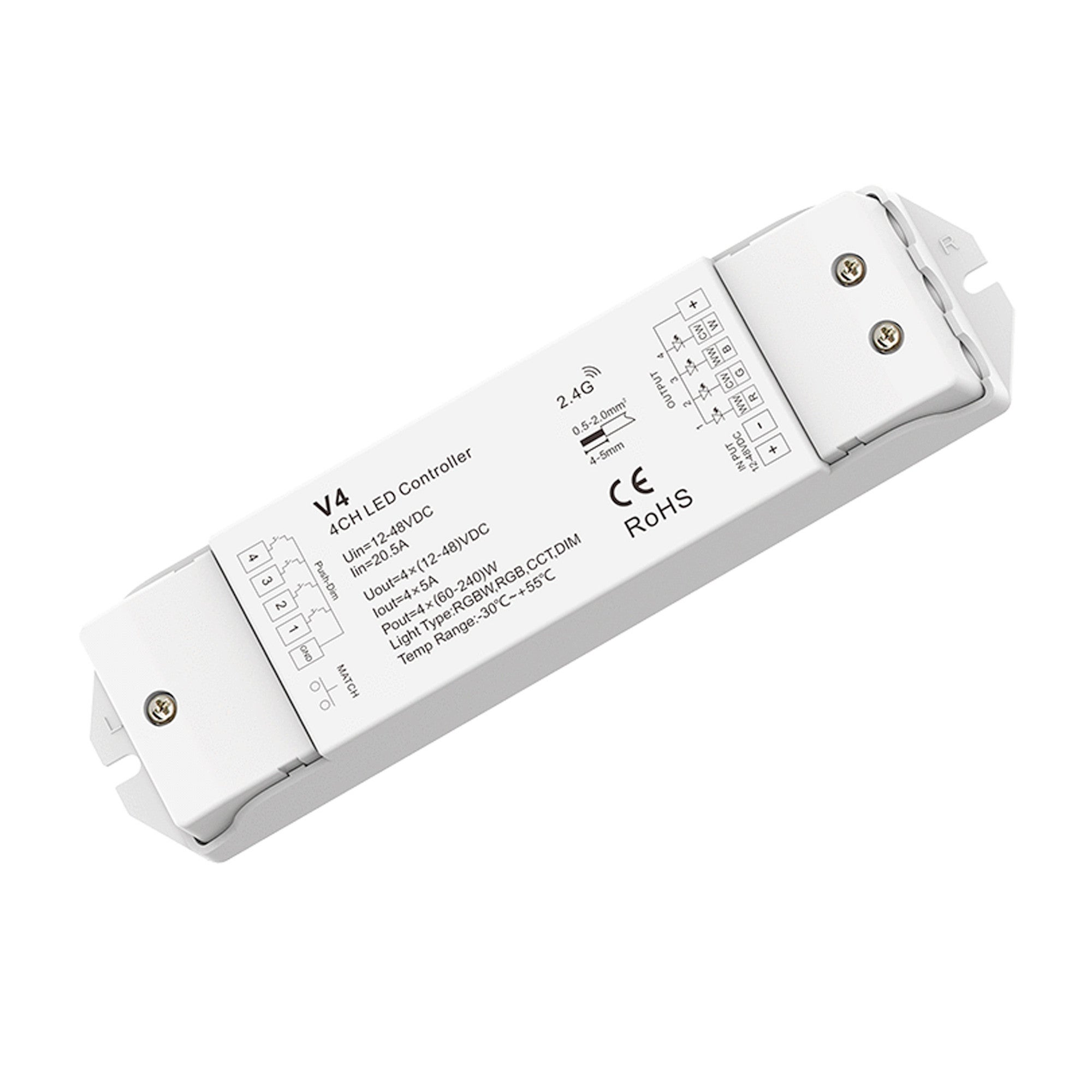 Contr Leur Variateur Rgbw Rgb Cct Monochrome V Dc A A Canal Rf G Dimmer