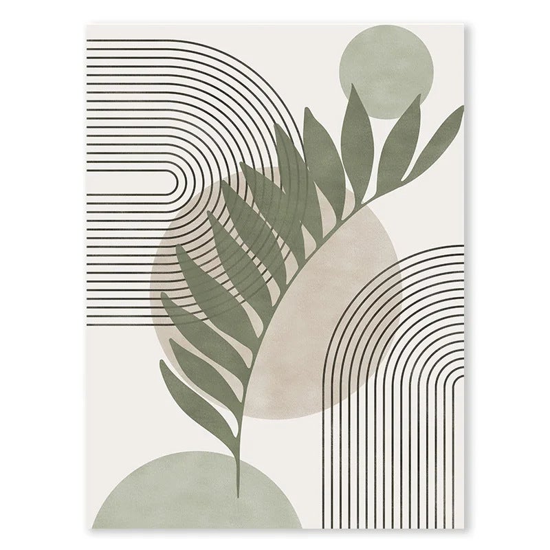 Lot de 3 Tableau Décoration Murale Vert Sauge 40x50 cm – Affiche Moderne Sans Cadre pour Salon, Salle de Bain(Cadre non inclus) - 5