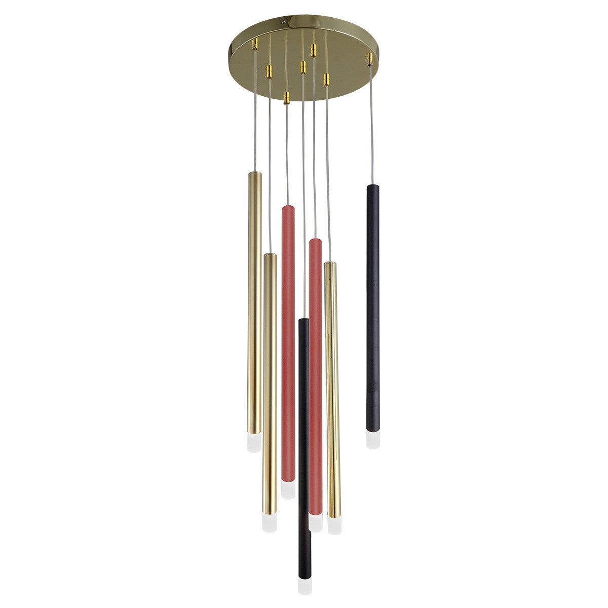 Lampa wisząca LUNGO złota 7 x G9 x 7W wym: 150 x 30 x 30 cm Light Prestige