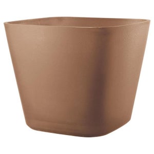 Deroma Fioriera Millennium Cubo Brownstone - Vaso Per Piante In Plastica, Colore Pietra, Modello 9DF1ZSZ216A - 2