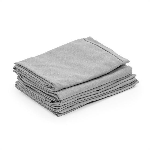 Lot De Housses De Coussin D'Extérieur Hiseng - Tissu Élastique (95% Polyester, 5% Elasthanne) - Lot De 12 (Gris Fumé)