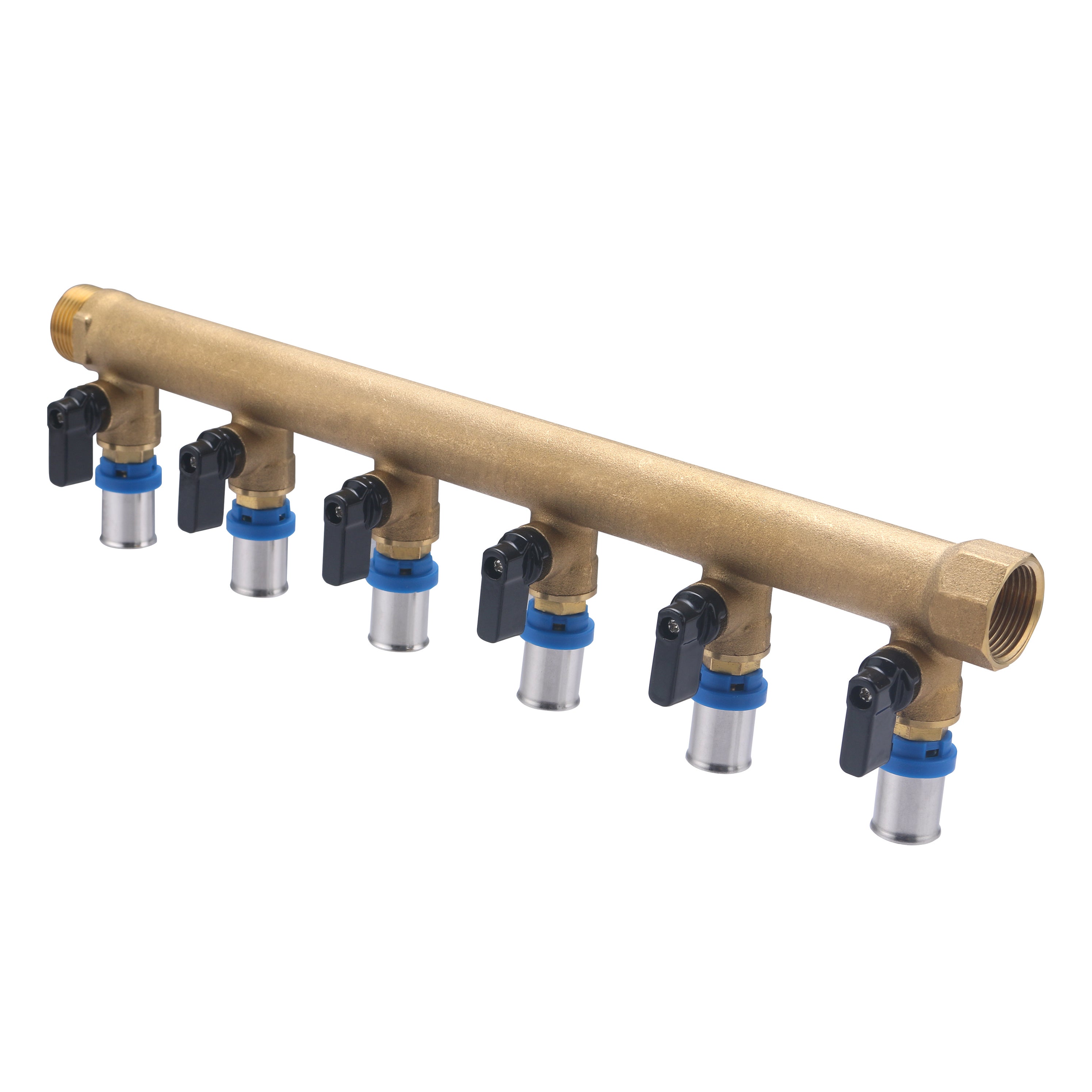 Collecteur mâle - femelle 20x27 - 6 départs multicouche à sertir Ø16 à vannes NOYON & THIEBAULT - 9