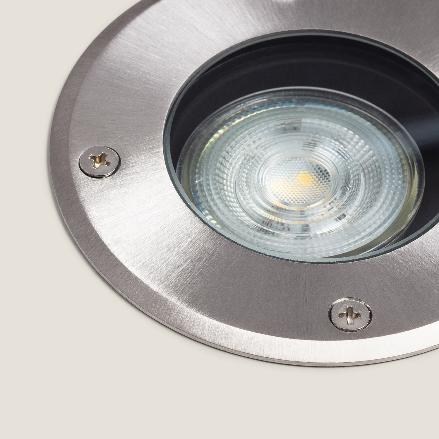 Spot Extérieur Rond Inox Encastrable au Sol pour GU10 , Argenté, Acier Inoxydable 304, GU10, IP67, 108 mm x Ø110 mm - 3