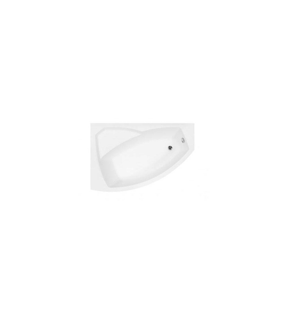 Baignoire d'angle asymétrique gauche RIMA avec tablier - Dimensions: 150cm - 4