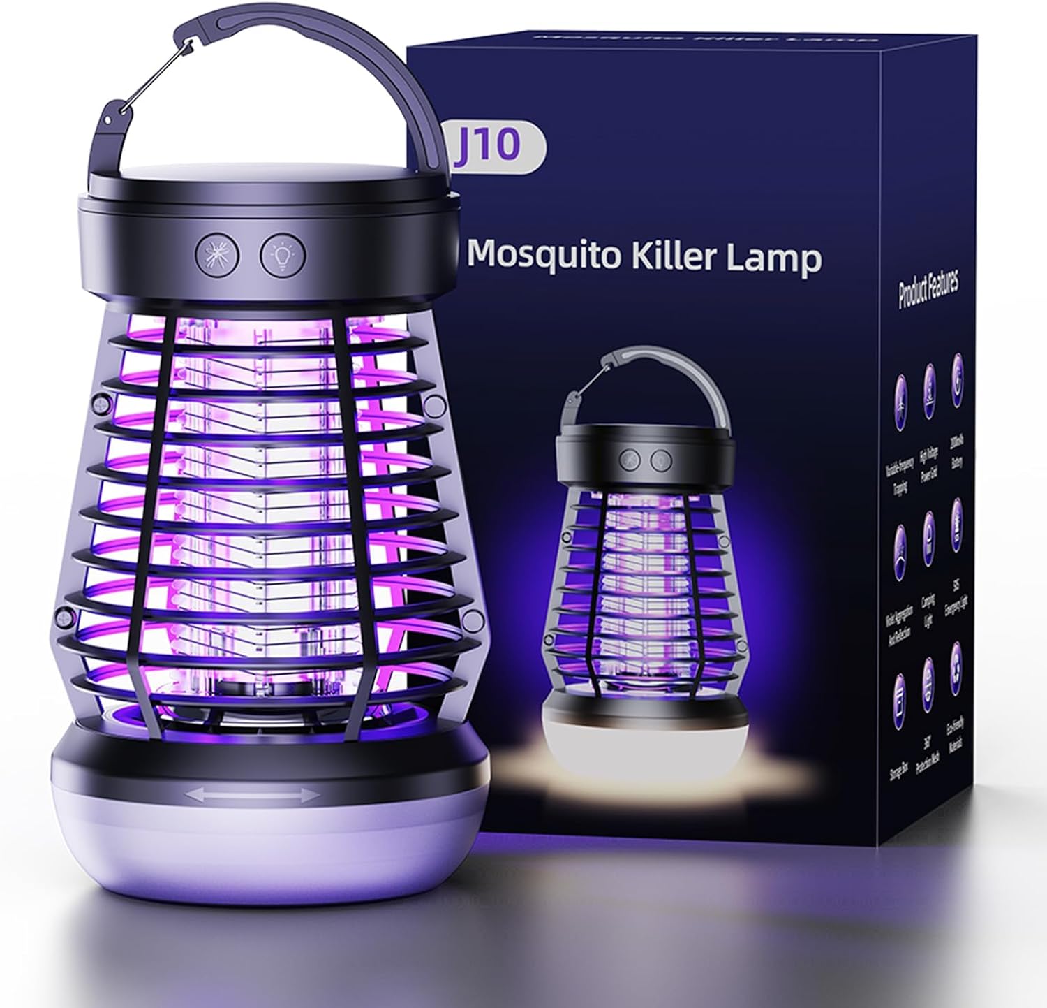 Lampa przeciw komarom – wodoodporna, elektryczna, odstraszająca promieniami UV – z diodą LED – zewnętrzna lampa przeciw komarom do użytku wewnątrz i n