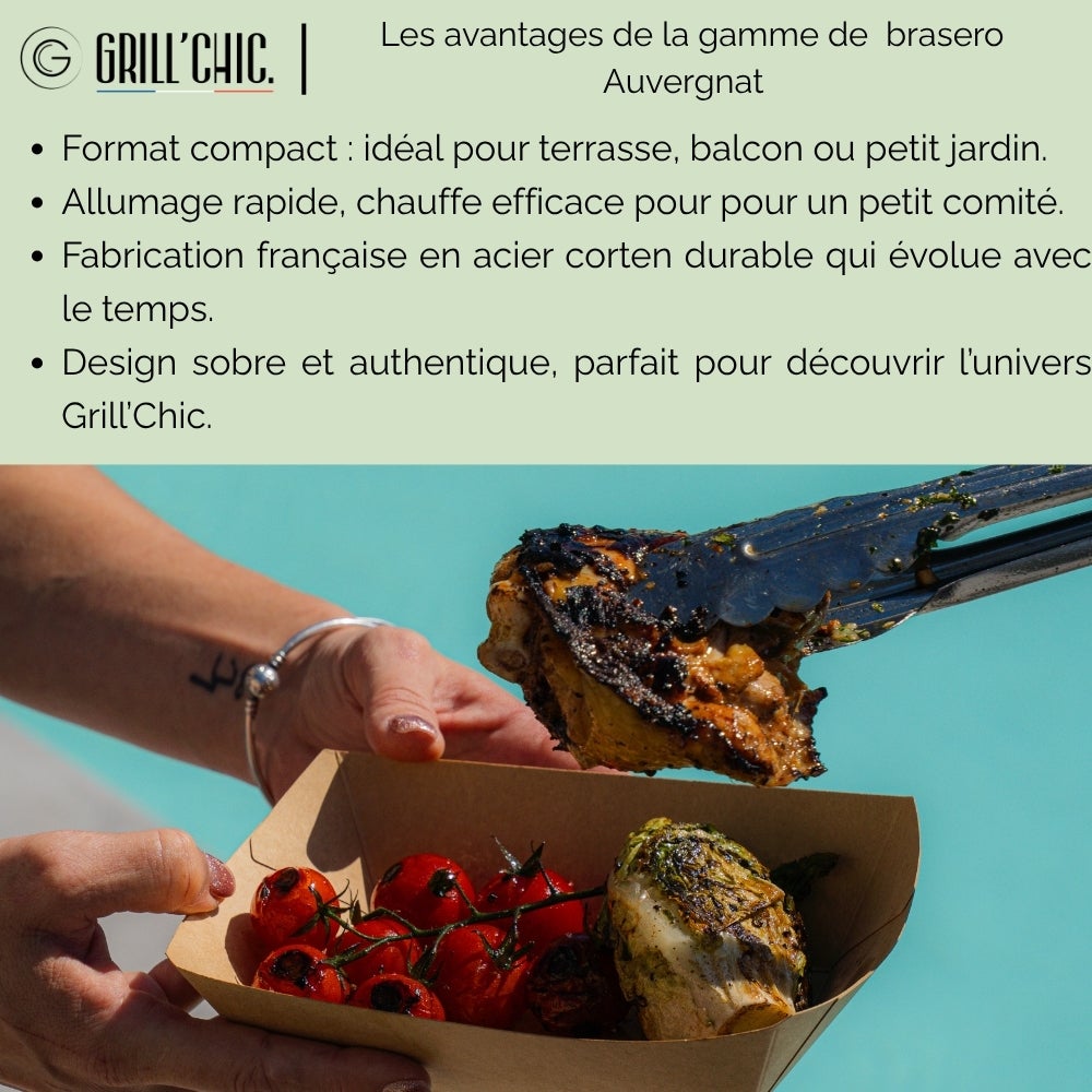 Brasero Auvergnat Corten Normal Carre 62 Simple Cuve - 6