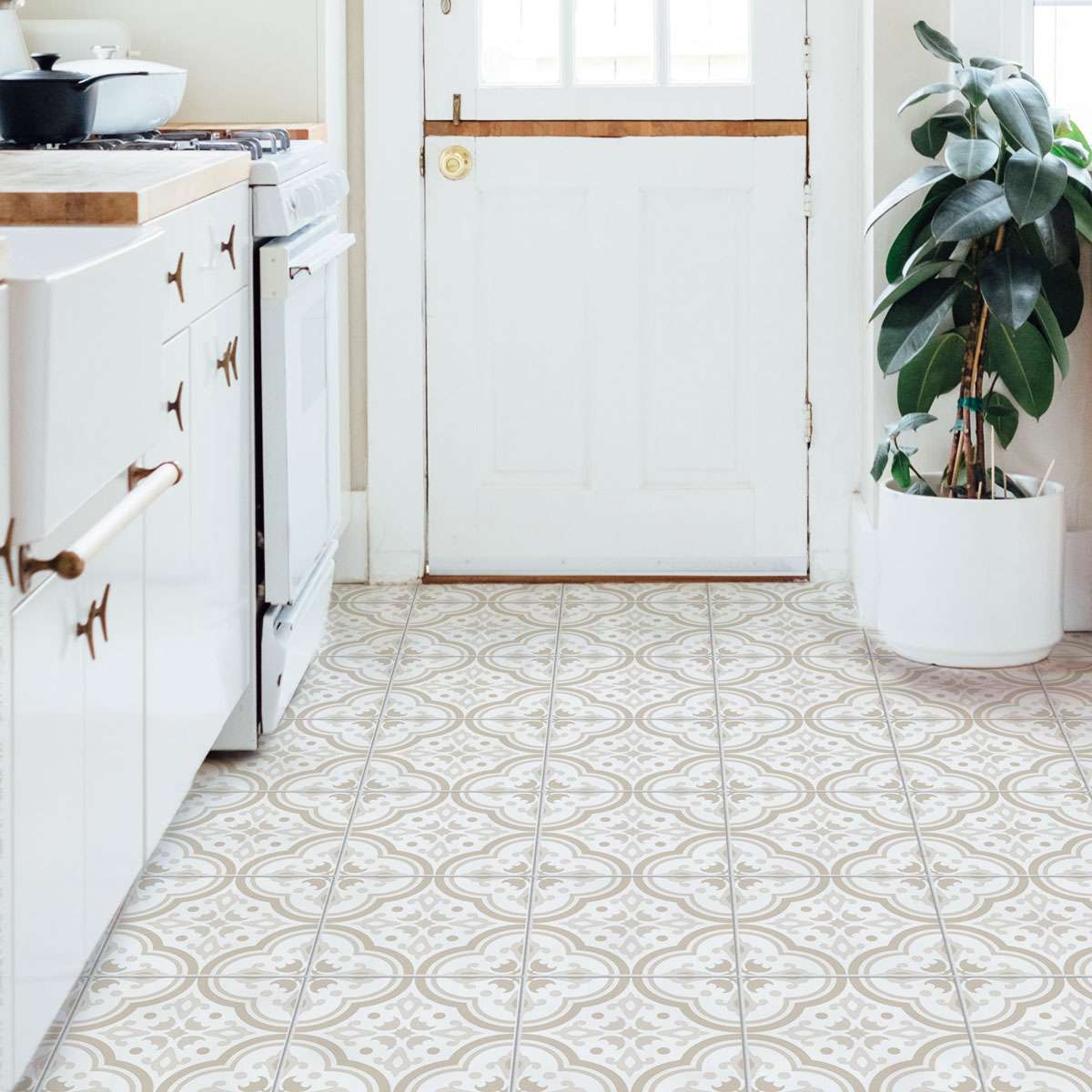 Baldosa pvc suelo lisboa crudo 30x30 cm - paquete 8 pegatinas