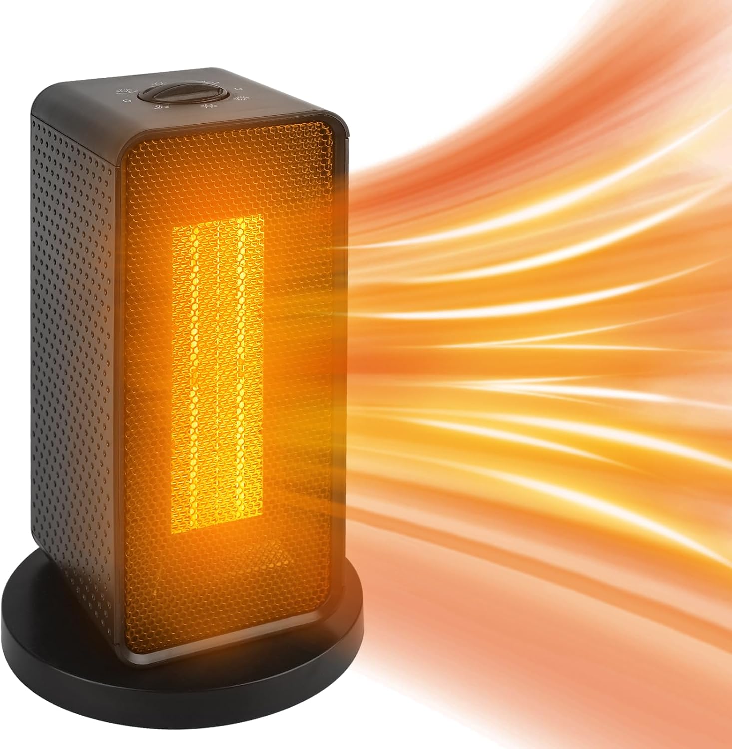 1200W PTC przenośny grzejnik elektryczny z termostatem, oscylacja 90°, 3 tryby, zabezpieczenie bezpieczeństwa