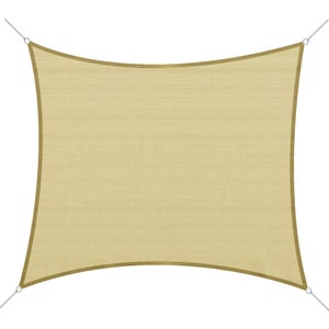 Voile d'ombrage rectangulaire 3x4 m sable