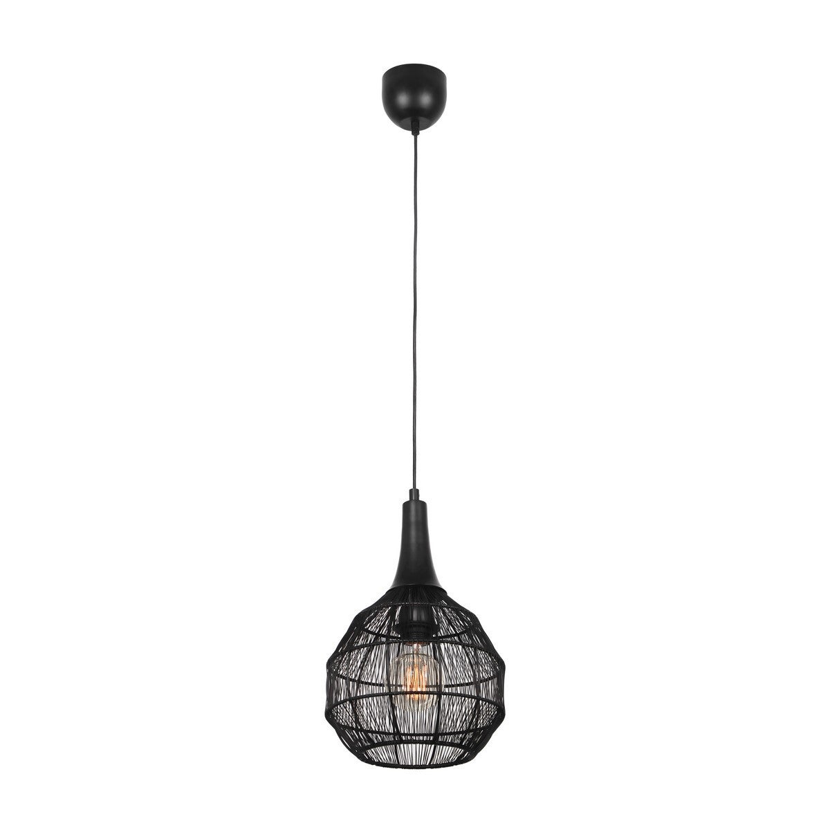 Lampa wisząca Soraya czarna 1xE27x10W wym: 150 x 26 x 26 cm metal Trio