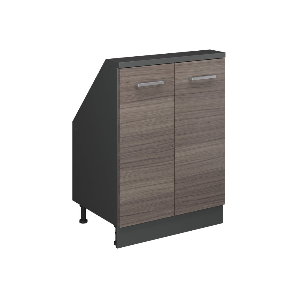 Vicco Szafka kuchenna na dach skośny R-Line, Szlachetna szarość, 60 cm z 2 drzwiami