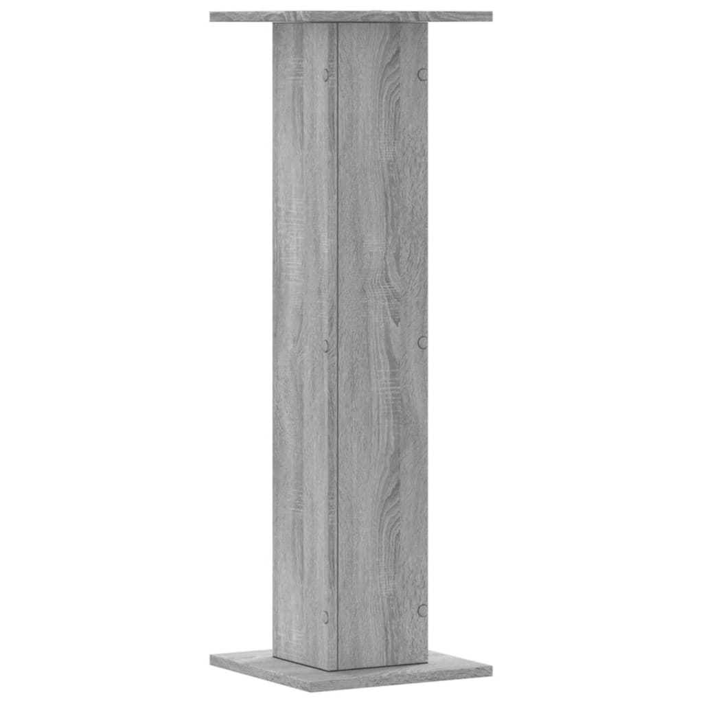 Supports pour plantes 2 pcs gris bois d'ingénierie - 4