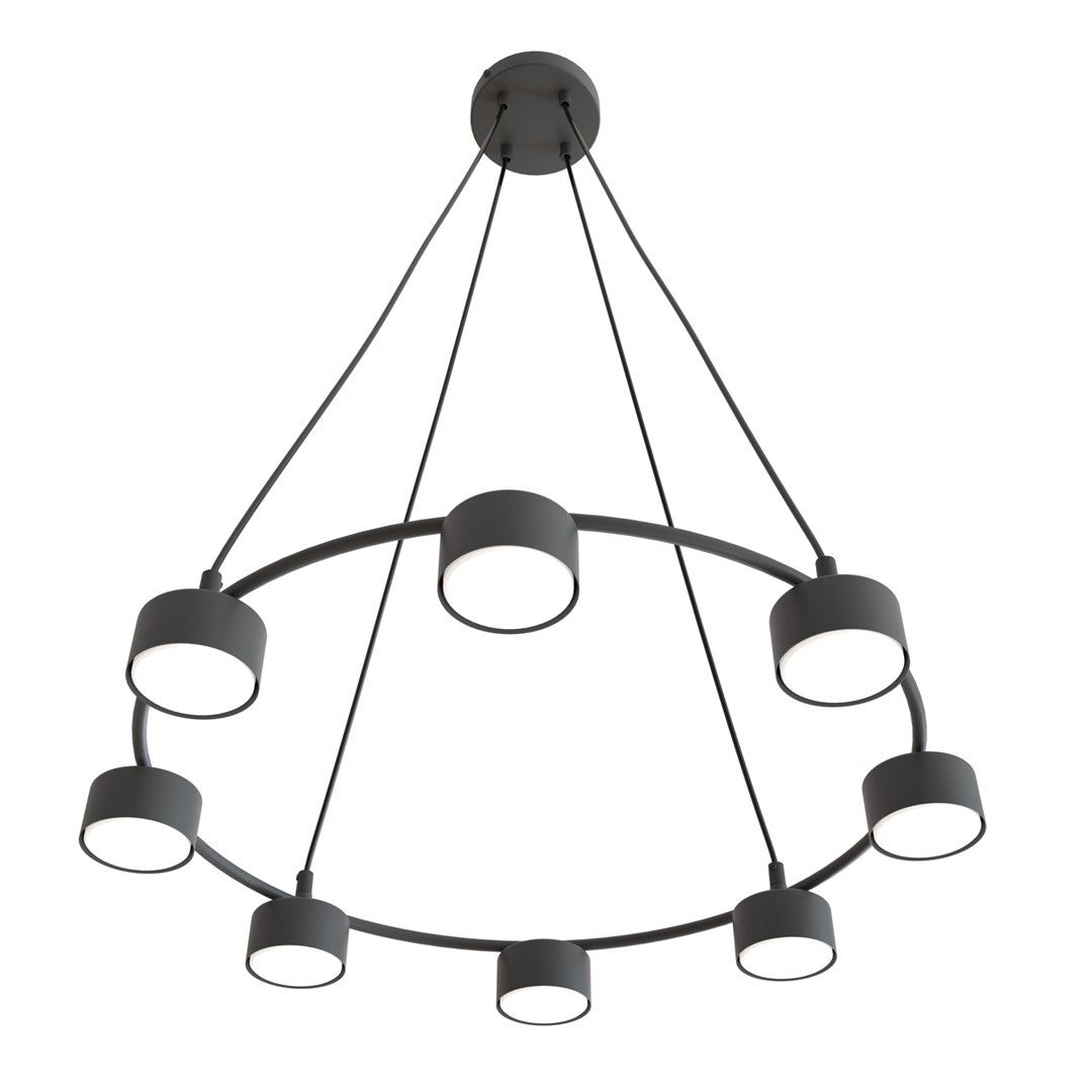 Lampa wisząca Starlit czarna 8xGX53x8W ring wym: 120 x 64 x 64 cm metal Emibig