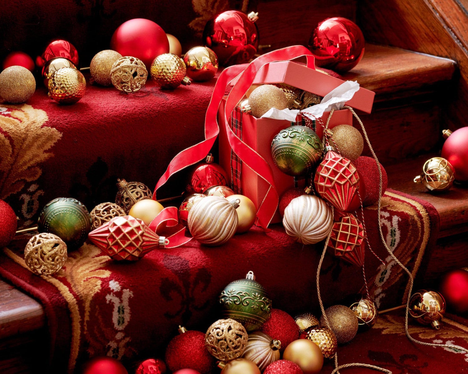 Lot de 37 boules EDM - esprit de Noël - Doré - 71866 - 3