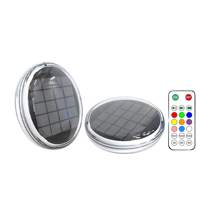 Pływająca lampa basenowa, solarna, wodoodporna IP67, odpowiednia do basenu, 1 pilot, 2 światła