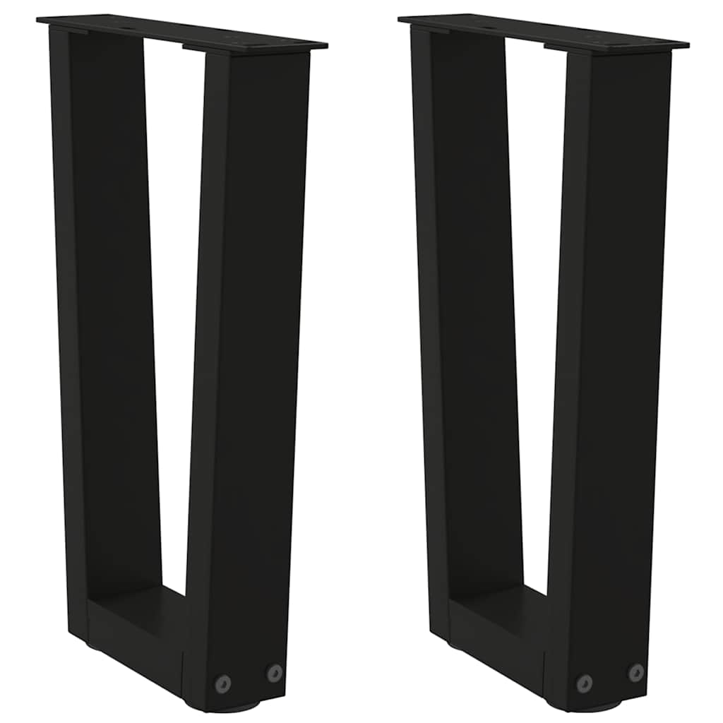 Nogi do stolika kawowego w kształcie litery V 2 szt. Czarne 28x(42-43,3) cm Stal vidaXL