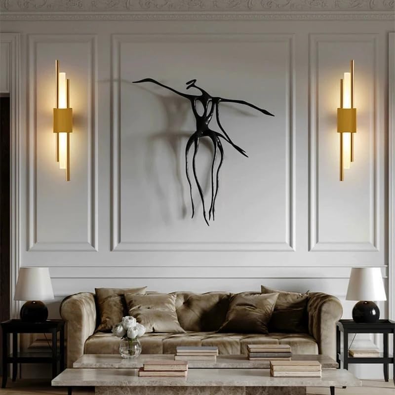 Lampada da parete a LED 2 pezzi – 3000K/4000K/6000K – Illuminazione moderna per soggiorno– Luce notturna lunga da comodino – Lampada notturna a LED - 3