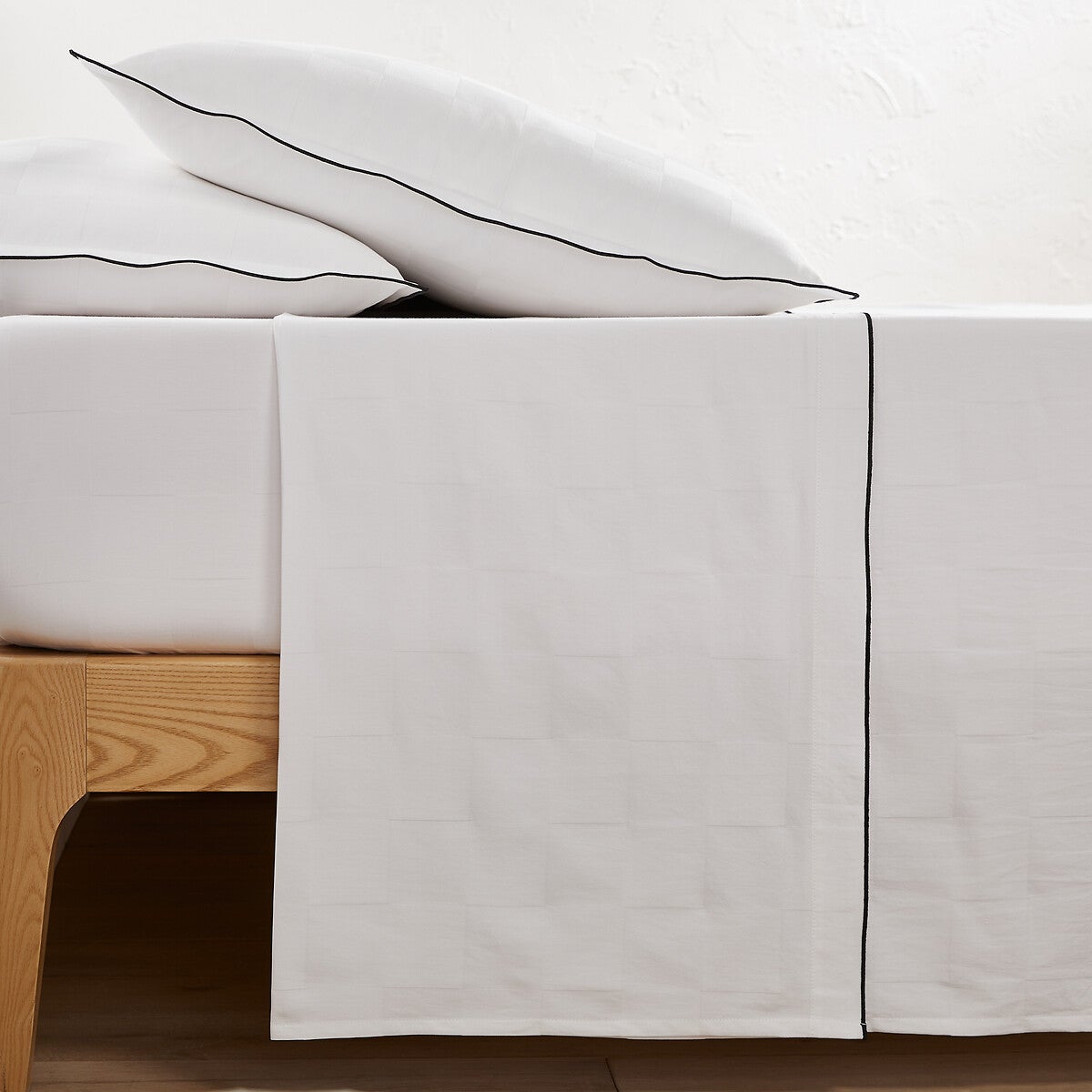 Drap Plat Coton 270x300 Cm Blanc - 57 Fils/cm² Oeko-Tex