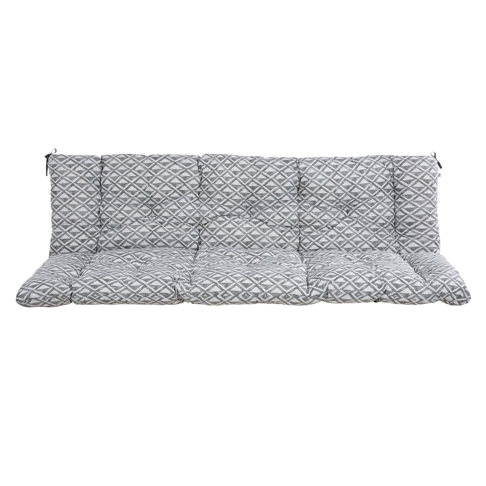 Poduszka na huśtawkę / ławkę Frigiliana 180 cm geometryczny jasnoszary PATIO