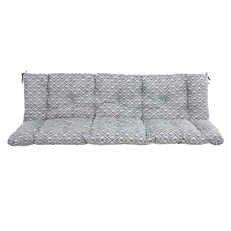 Poduszka na huśtawkę / ławkę Frigiliana 180 cm geometryczny jasnoszary PATIO