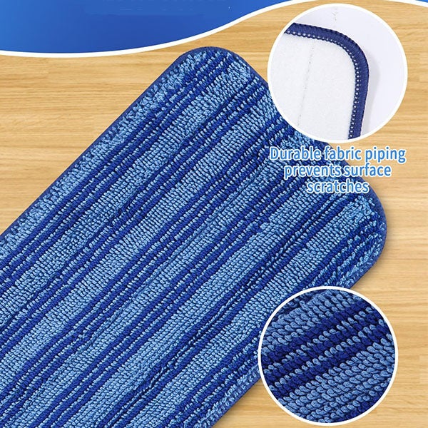 2 uds aptos para Swiffer Wet Jet almohadilla de microfibra para fregona de 12 pulgadas, cabezal de repuesto para fregona húmeda y seca, color azul - 3