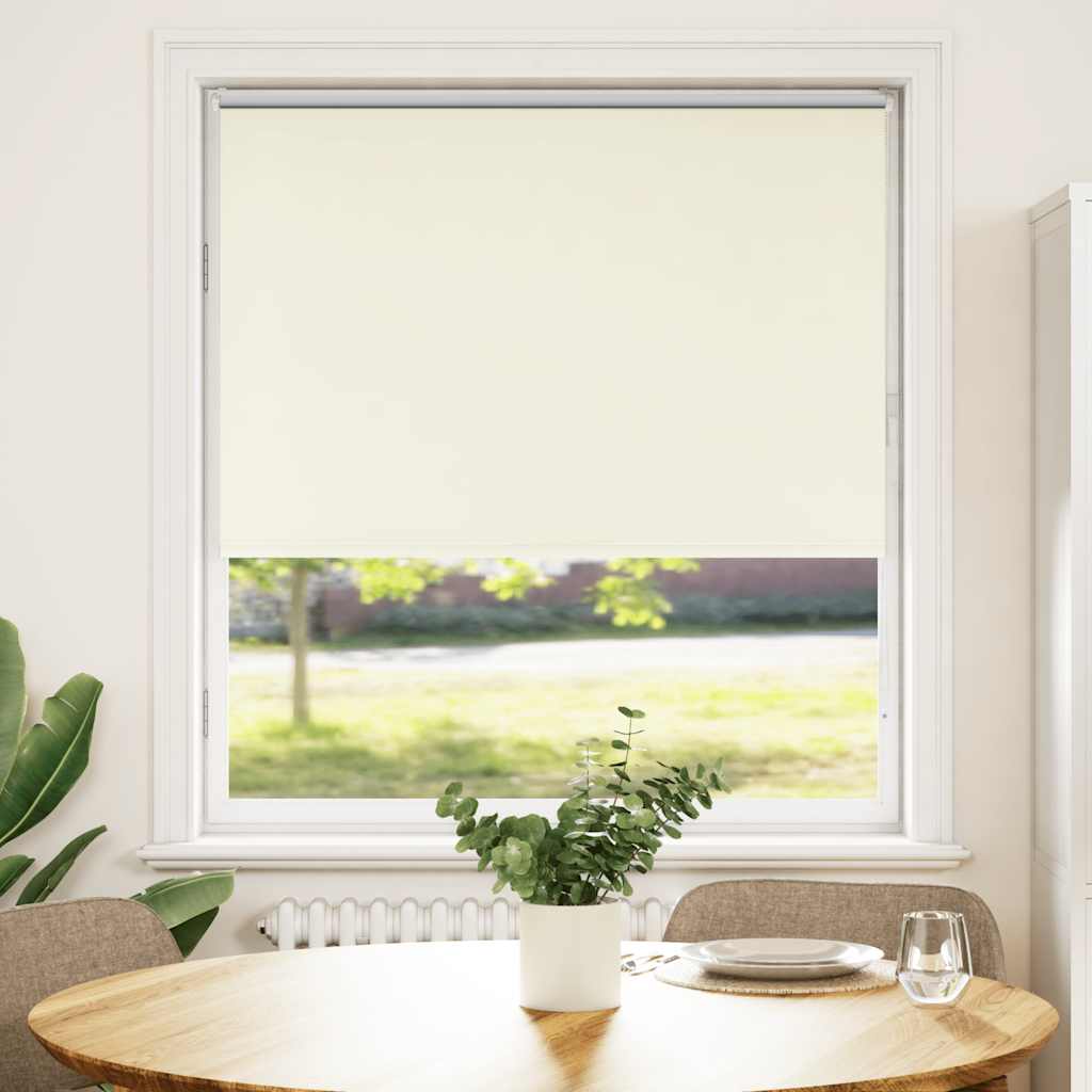Roleta zaciemniająca Off White 95x130 cm Szerokość tkaniny vidaXL