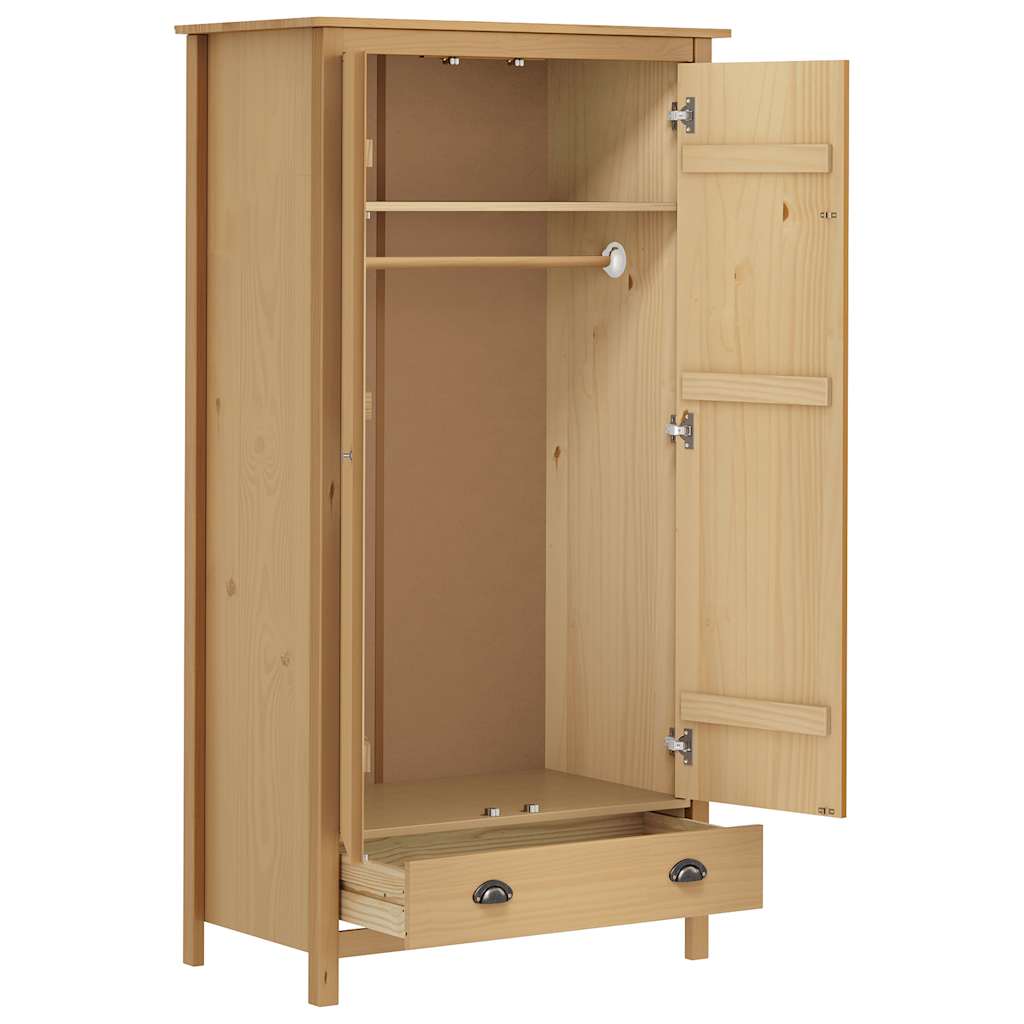 Roupeiro Hill 2 portas em pinho maciço 89x50x170cm - COMFORTXL - 3