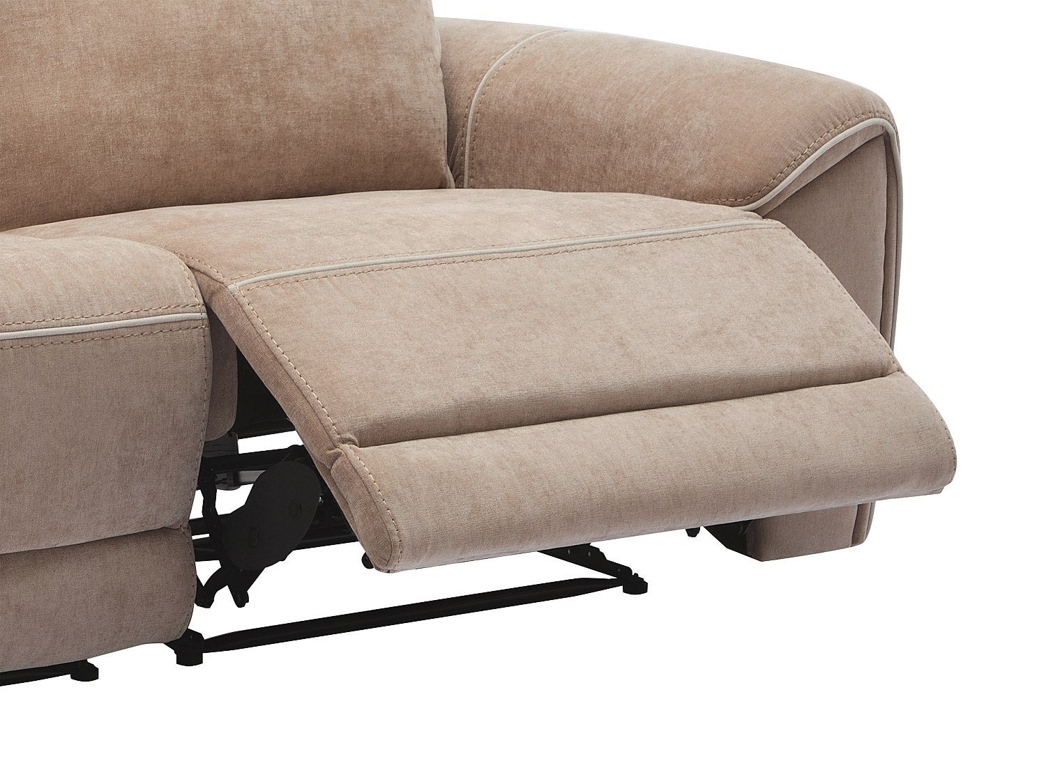 Canapé 3 places relax électrique en tissu taupe DJARALO - 7