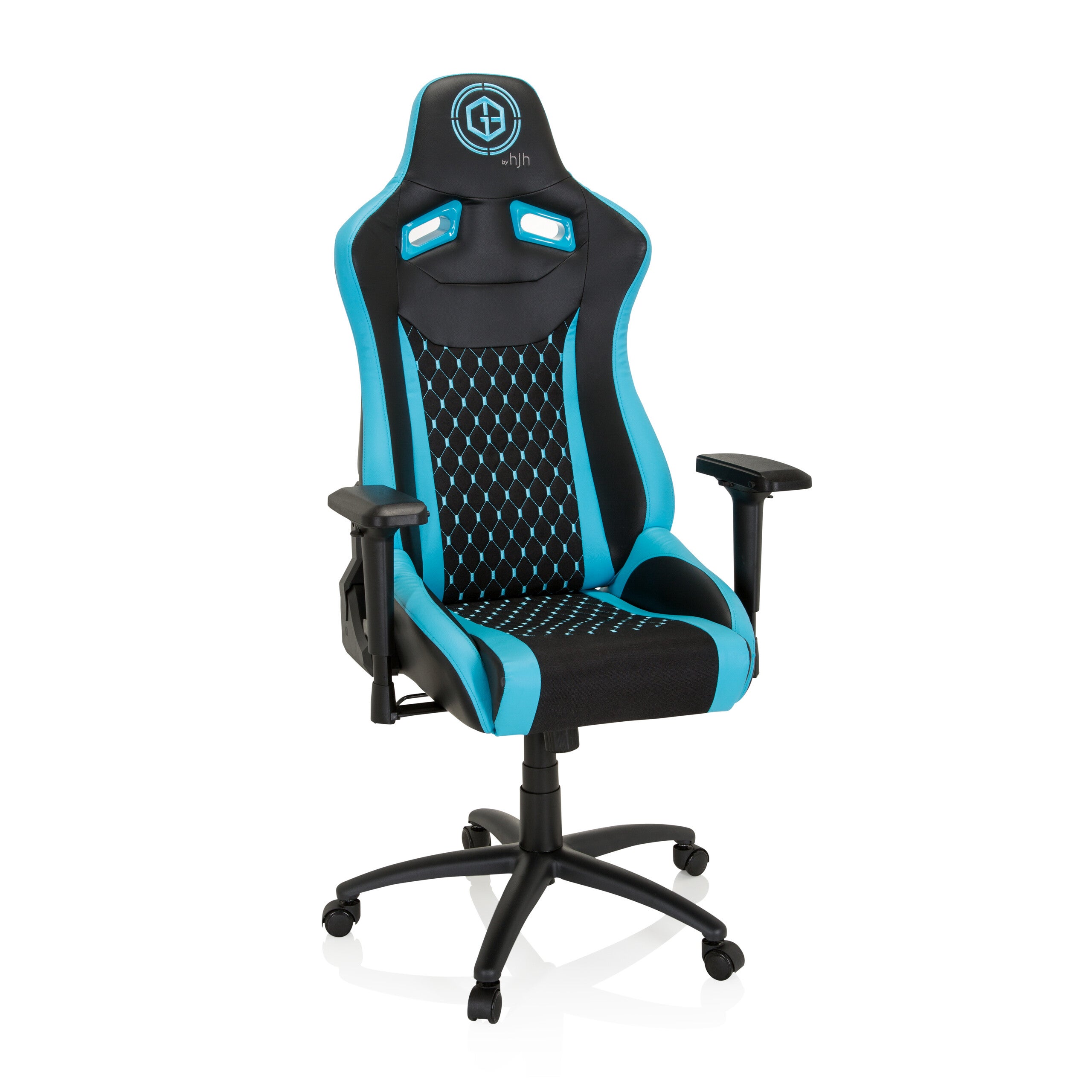 Krzesło gamingowe / krzesło biurowe GAMEBREAKER SX 04 tkanina / sztuczna skóra czarny / turkus hjh O