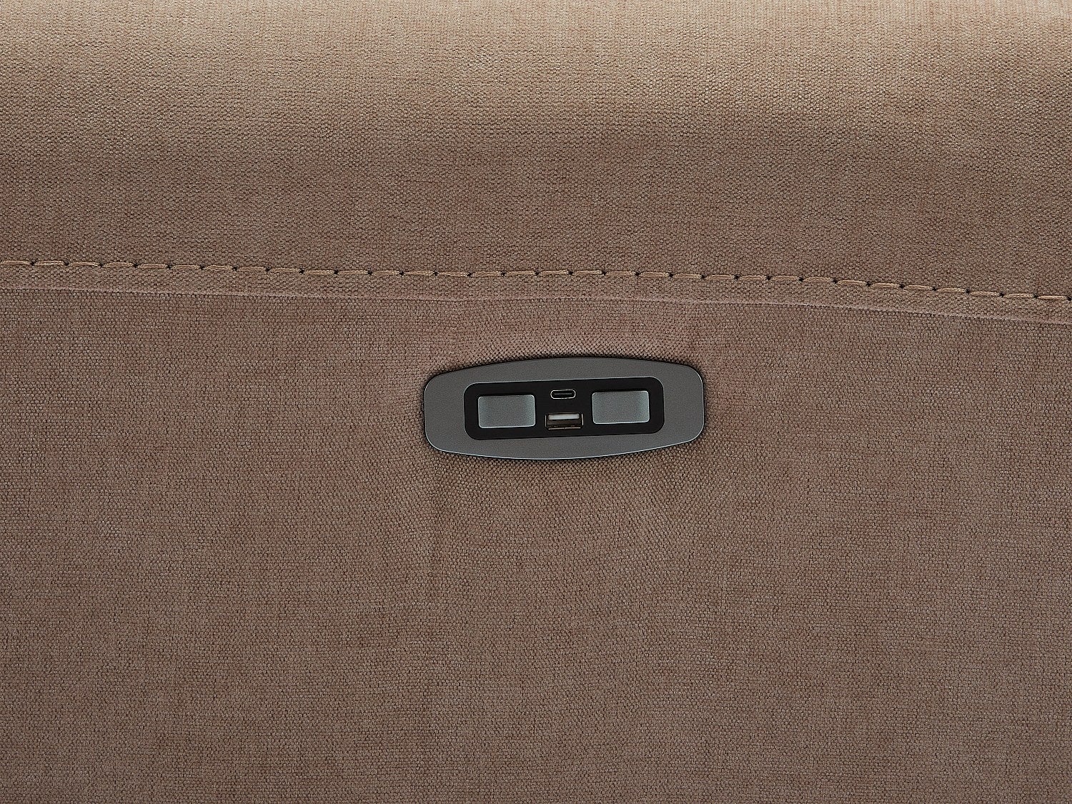 Canapé 3 places relax électrique en tissu taupe DJARALO - 9