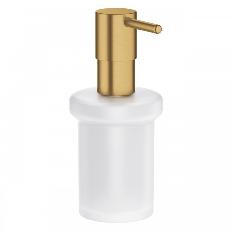 Dozator sapun Grohe 40394GN1, Essentials, 160 ml, sticla, metal, mat, auriu